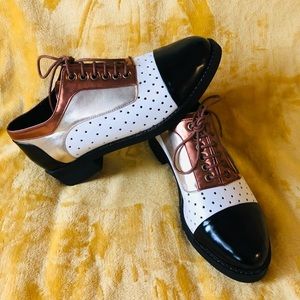 FSJ Multicolor Hollow Out Oxfords